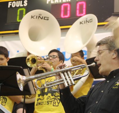 SM West Pep Band Playing at a basketball game