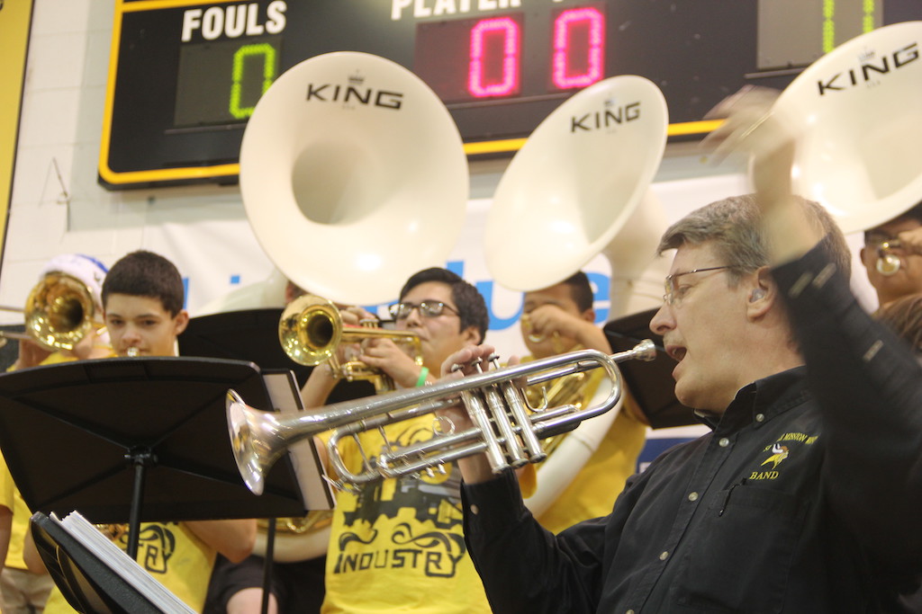 SM West Pep Band Playing at a basketball game