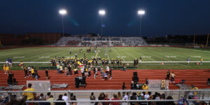 Shawnee Mission West Marching Band and Flag Team