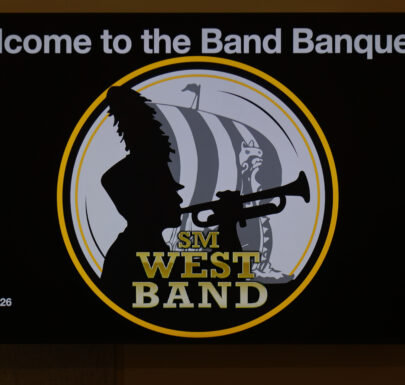 Welcome to the Band Banquet with SM West Band Logo